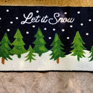 Seasonal doormat - winter “Let it Snow”, 20 x 32.5”